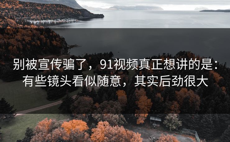 别被宣传骗了，91视频真正想讲的是：有些镜头看似随意，其实后劲很大