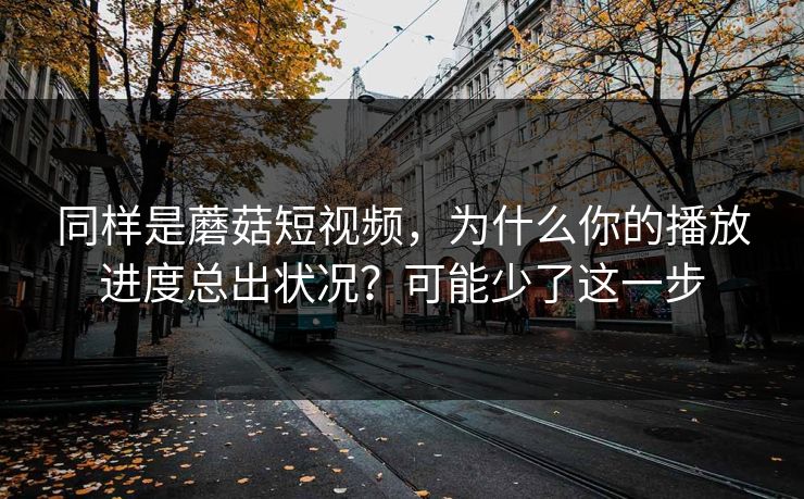 同样是蘑菇短视频，为什么你的播放进度总出状况？可能少了这一步
