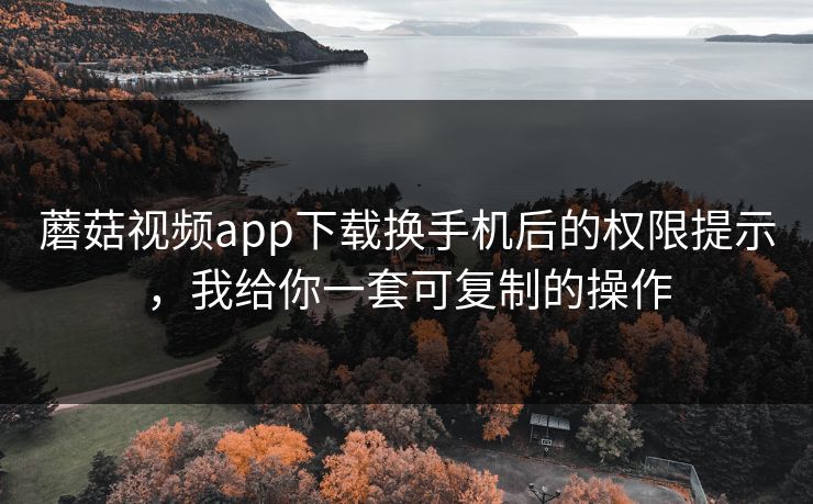 蘑菇视频app下载换手机后的权限提示，我给你一套可复制的操作