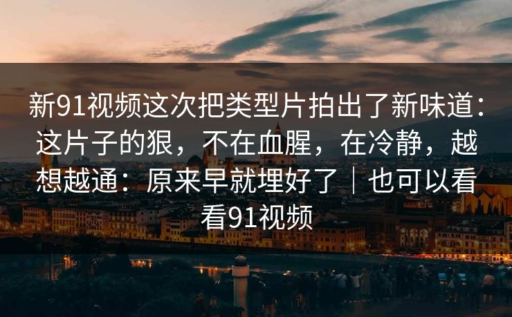 新91视频这次把类型片拍出了新味道：这片子的狠，不在血腥，在冷静，越想越通：原来早就埋好了｜也可以看看91视频
