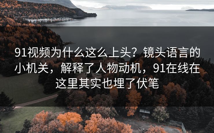 91视频为什么这么上头?镜头语言的小机关,解释了人物动机,91在线在这里其实也埋了伏笔 91视频为什么这么上头?镜头语言的小机关,解释了人物动机,91在线在这里其实也埋了伏笔