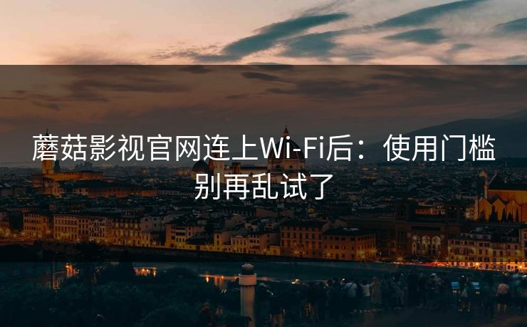 蘑菇影视官网连上Wi‑Fi后:使用门槛别再乱试了 蘑菇影视官网连上Wi‑Fi后:使用门槛别再乱试了