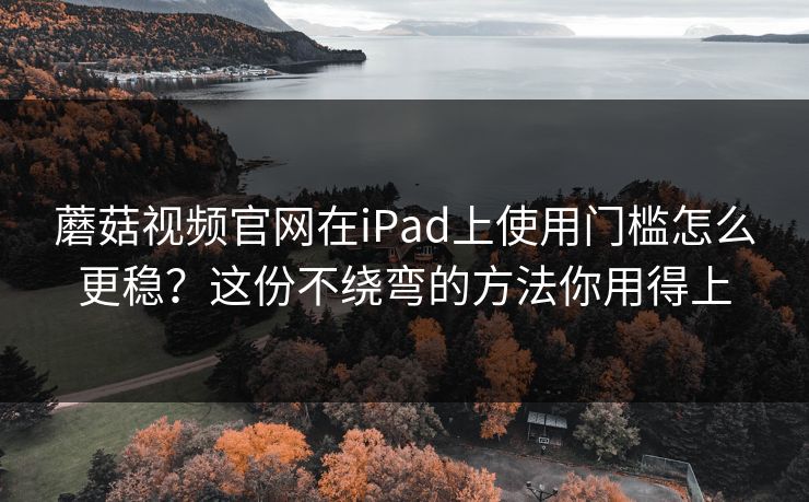 蘑菇视频官网在iPad上使用门槛怎么更稳？这份不绕弯的方法你用得上
