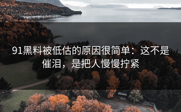 91黑料被低估的原因很简单:这不是催泪,是把人慢慢拧紧 91黑料被低估的原因很简单:这不是催泪,是把人慢慢拧紧