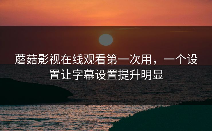 蘑菇影视在线观看第一次用，一个设置让字幕设置提升明显
